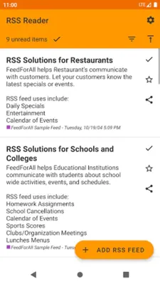 RSS Reader - Offline news with background sync android App screenshot 4